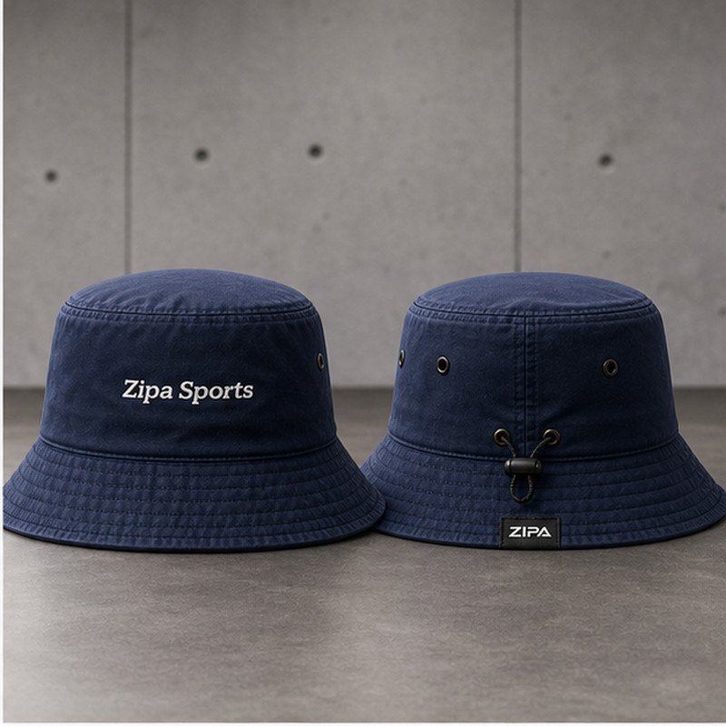 Custom reversible bucket hat with all-over sublimated print manufactured by ZipaSports