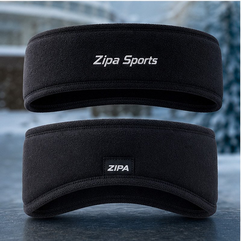 Custom fleece ear warmer running headband manufactured by ZipaSports