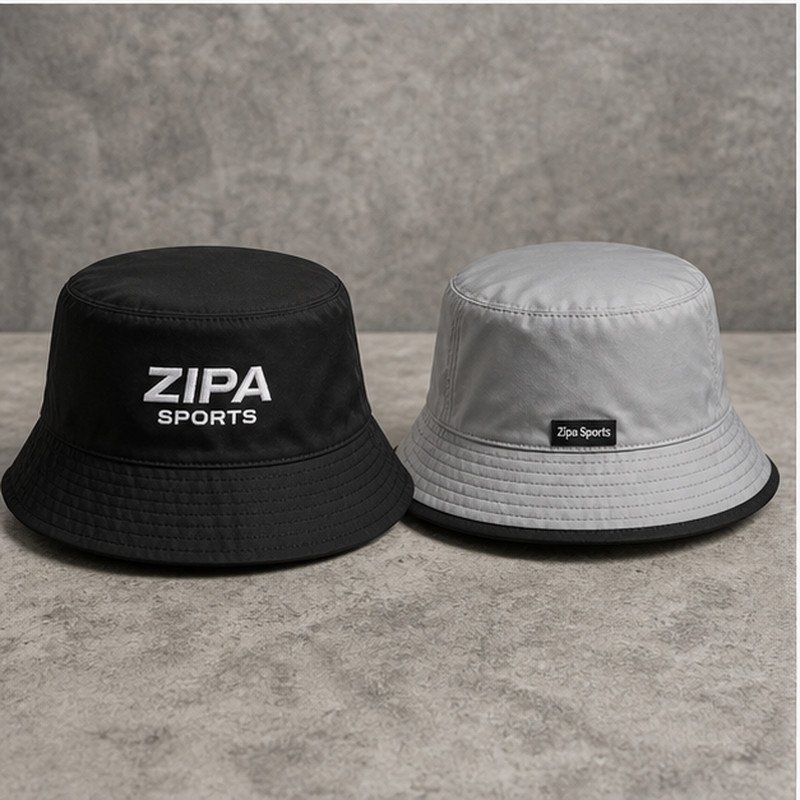 Custom reversible bucket hat manufactured by ZipaSports