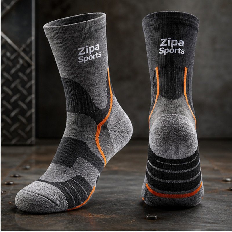 Custom anti-blister double-layer socks manufactured by ZipaSports