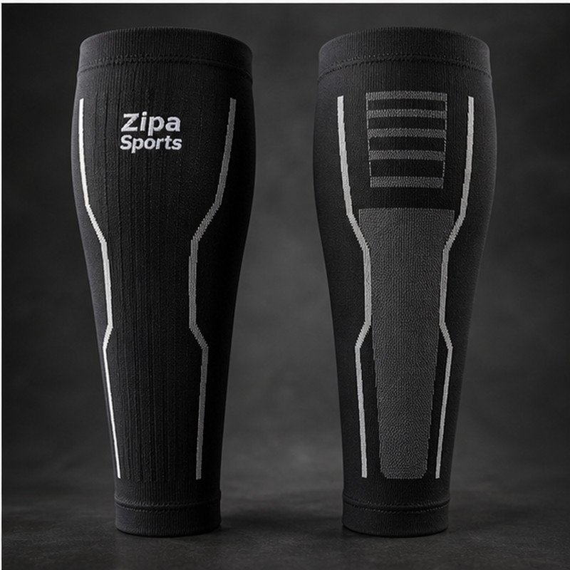 Custom graduated compression calf sleeves manufactured by ZipaSports