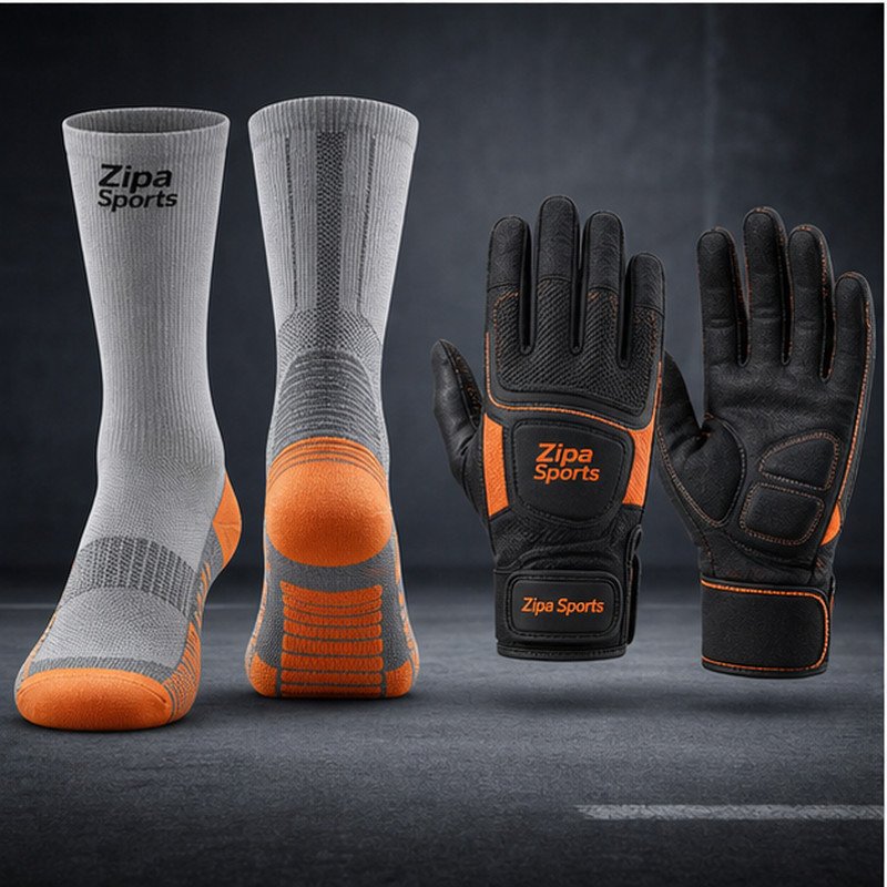 Custom cushioned running socks manufactured by ZipaSports