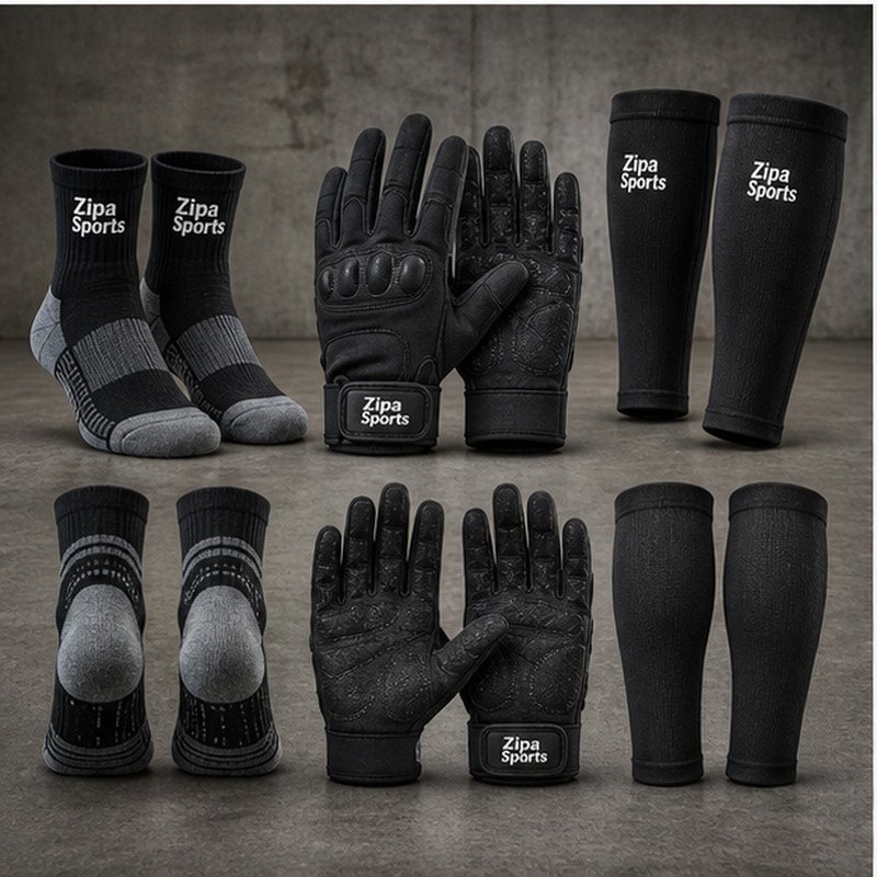 Custom footless football sock sleeves manufactured by ZipaSports