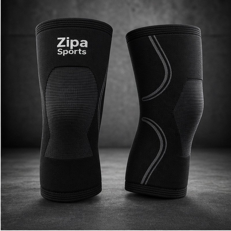 Custom knee compression sleeves manufactured by ZipaSports