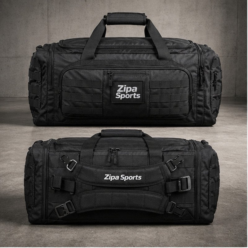 Custom combat gear holdall manufactured by ZipaSports