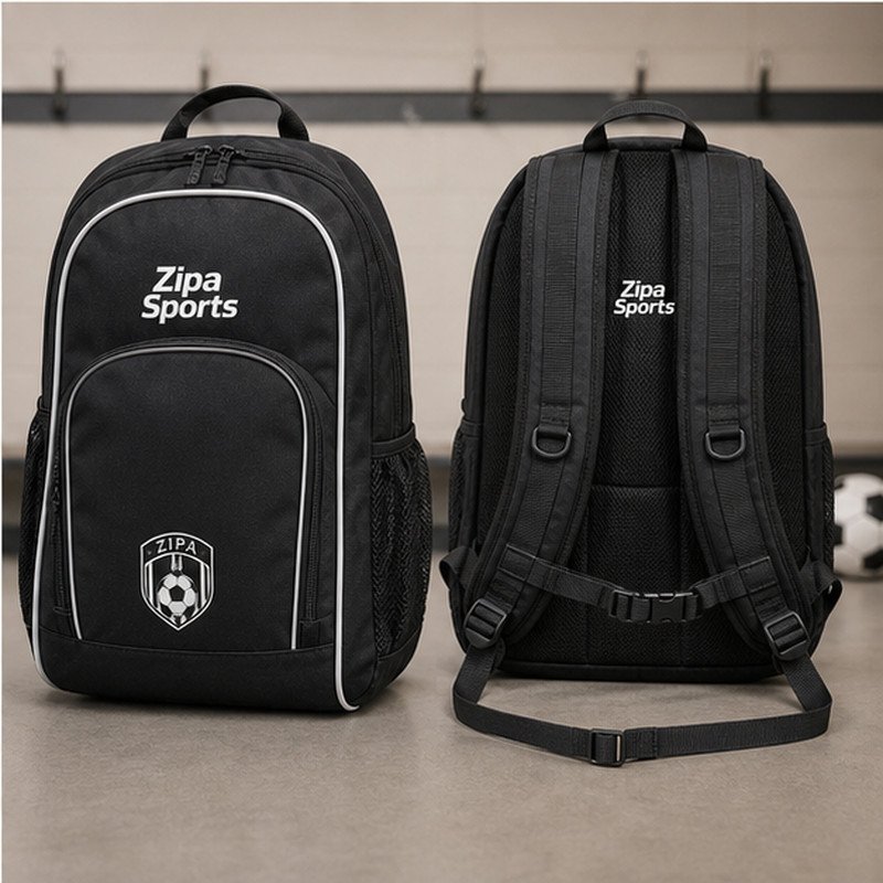 Custom junior team backpack manufactured by ZipaSports