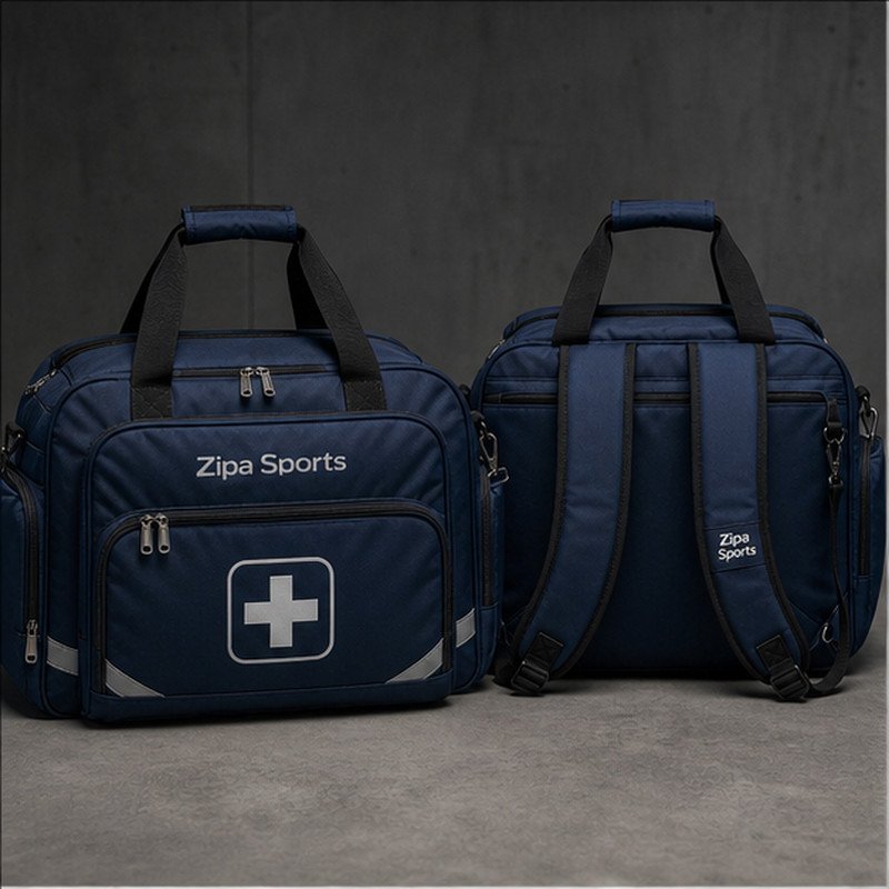Custom team medical and first aid bag manufactured by ZipaSports