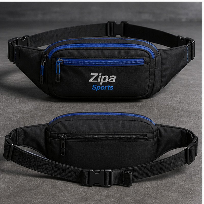 Custom team waist pack manufactured by ZipaSports