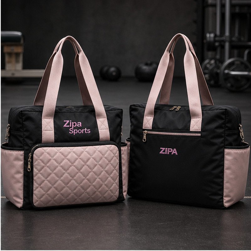 Custom women's gym tote bag manufactured by ZipaSports