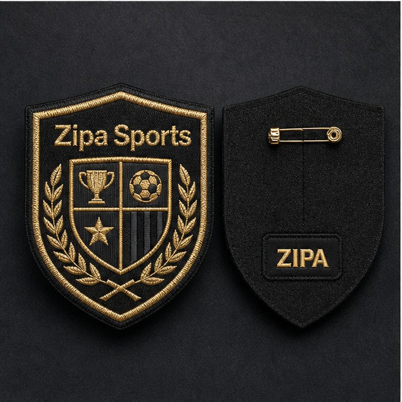 Custom bullion wire blazer badge manufactured by ZipaSports