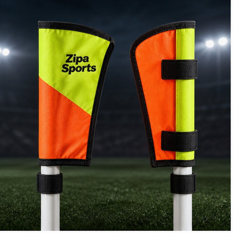 Custom corner flag sleeve manufactured by ZipaSports