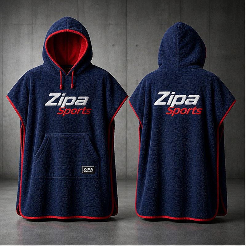 Custom hooded team towel manufactured by ZipaSports