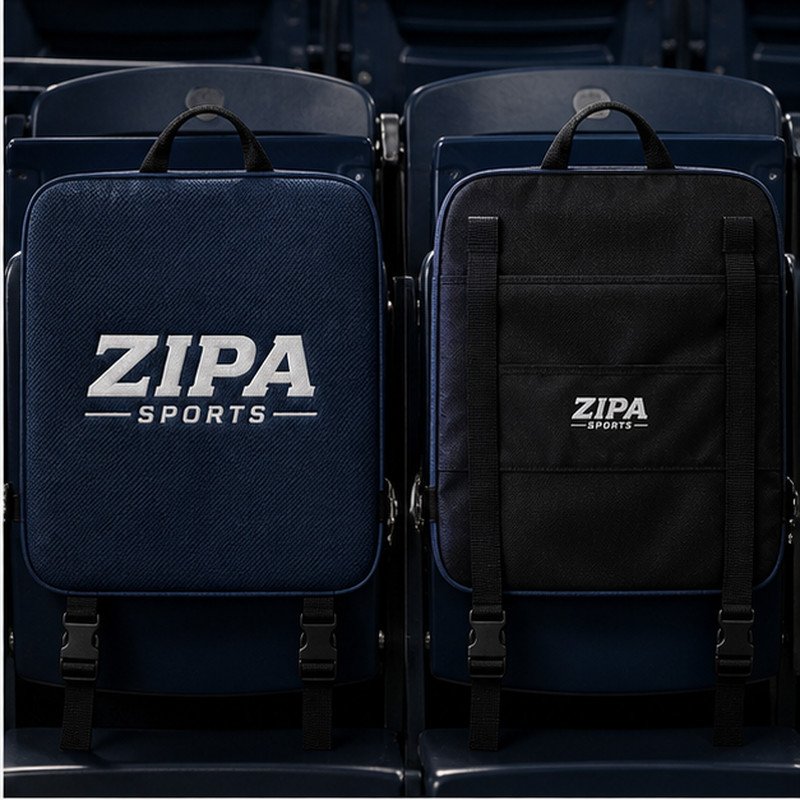 Custom stadium seat pad manufactured by ZipaSports
