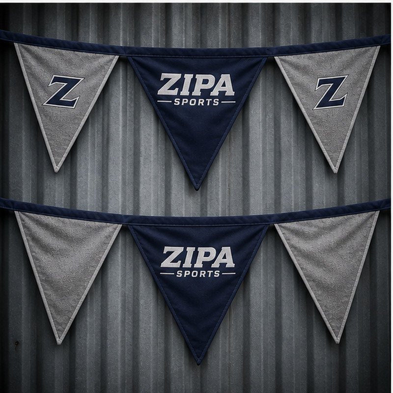 Custom team bunting string manufactured by ZipaSports