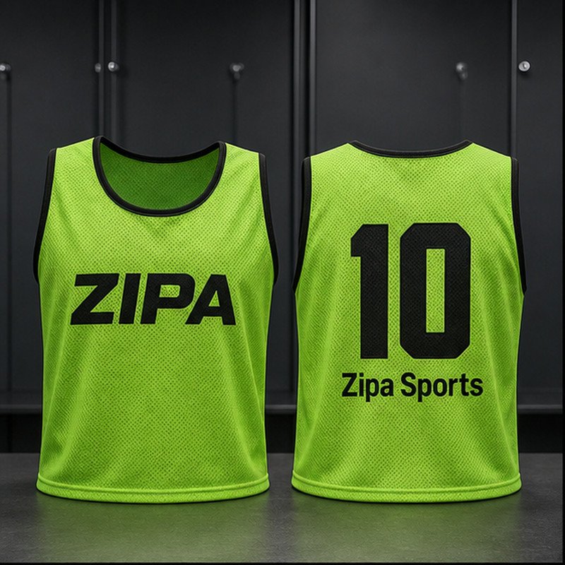 Custom training bib set manufactured by ZipaSports