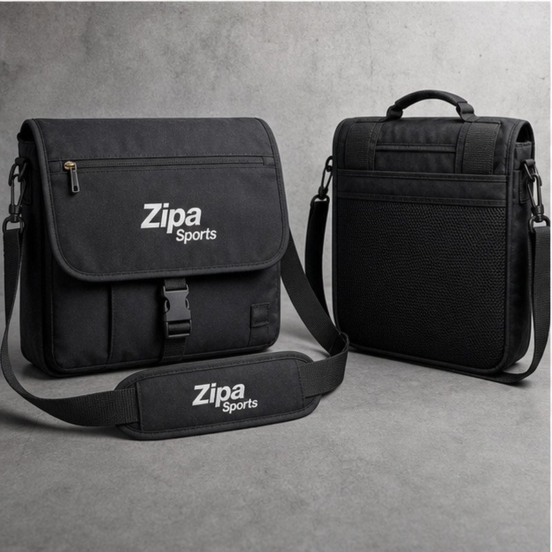 Custom conference messenger bag manufactured by ZipaSports