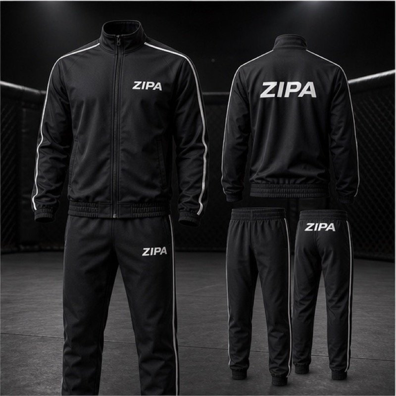 Custom BJJ academy tracksuit manufactured by ZipaSports