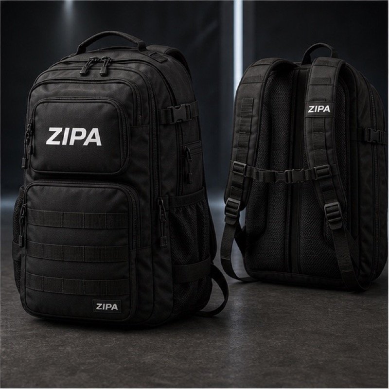 Custom BJJ competition backpack with sublimated panels and wet pocket by ZipaSports