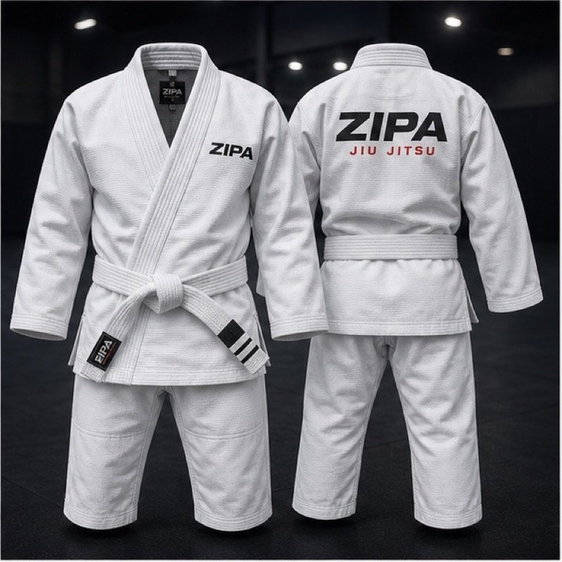 Custom kids Brazilian jiu jitsu gi manufactured by ZipaSports