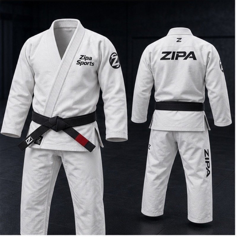 Custom pearl weave BJJ competition gi manufactured by ZipaSports