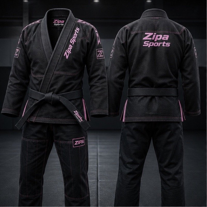 Custom women's Brazilian jiu jitsu gi manufactured by ZipaSports