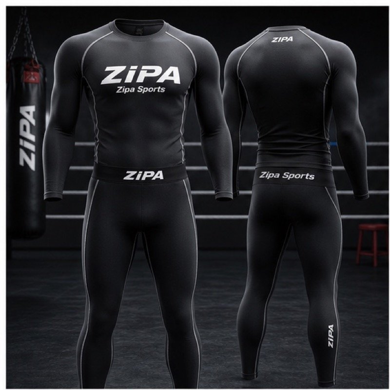 Custom boxing compression base layer top manufactured by ZipaSports