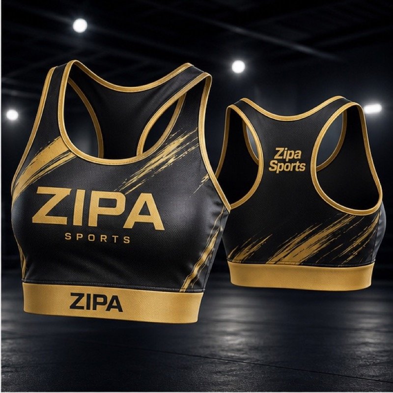 Custom women's boxing sports bra manufactured by ZipaSports