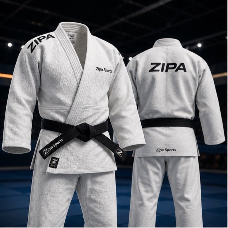 Custom double weave judo gi manufactured by ZipaSports