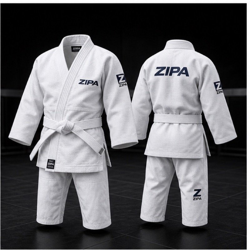 Custom kids judo gi manufactured by ZipaSports