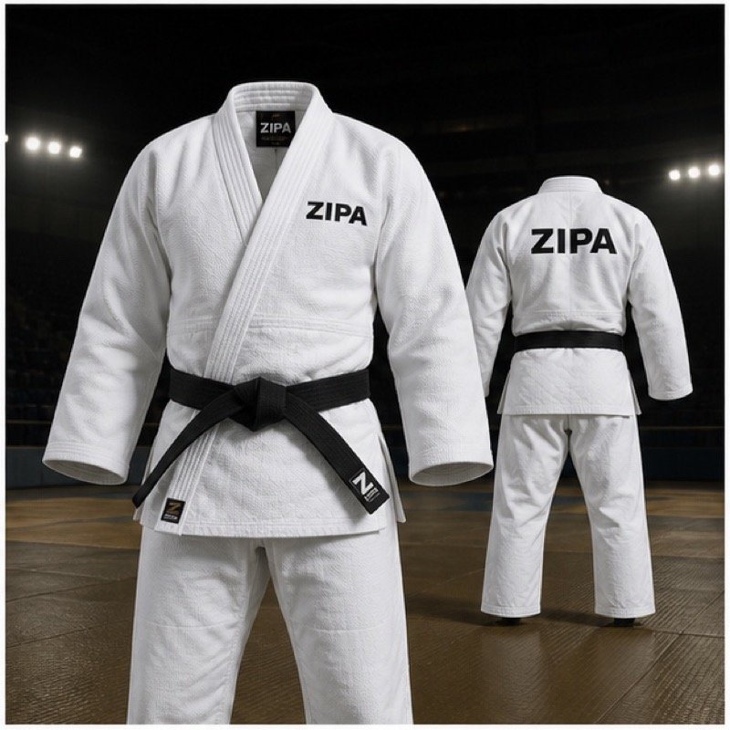 Custom single weave judo gi manufactured by ZipaSports