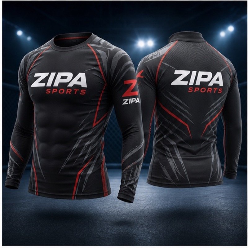 Custom under-gi karate compression top manufactured by ZipaSports