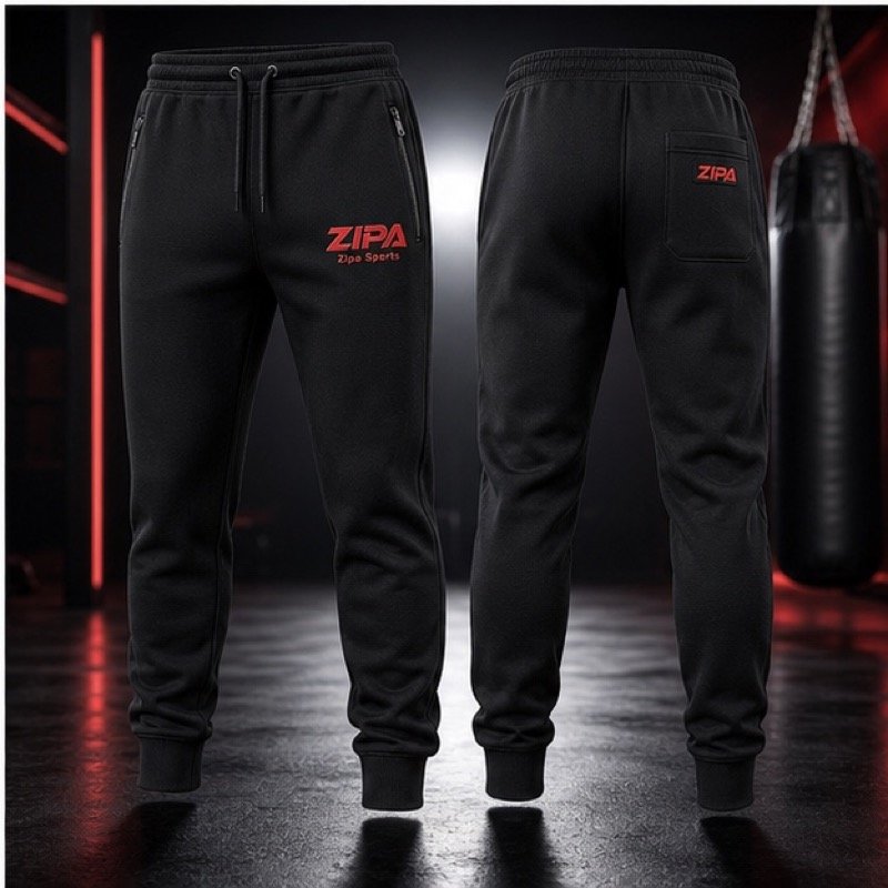 Custom kickboxing training joggers manufactured by ZipaSports