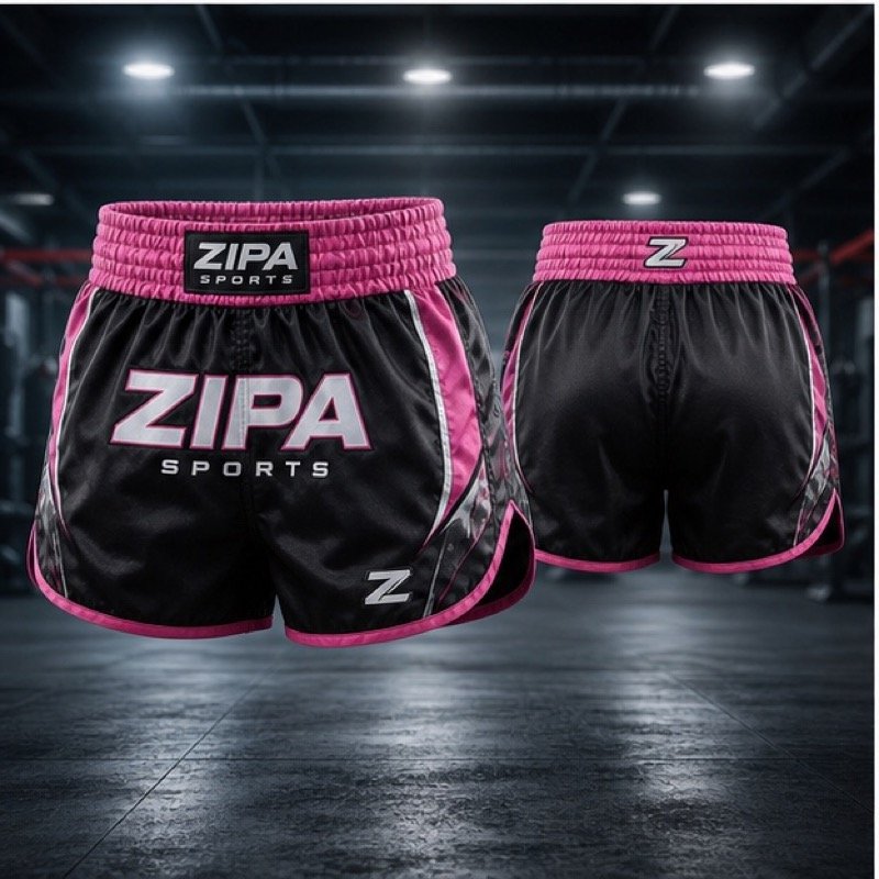 Custom women's kickboxing shorts manufactured by ZipaSports