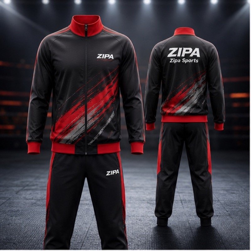 Custom kung fu demonstration team tracksuit manufactured by ZipaSports
