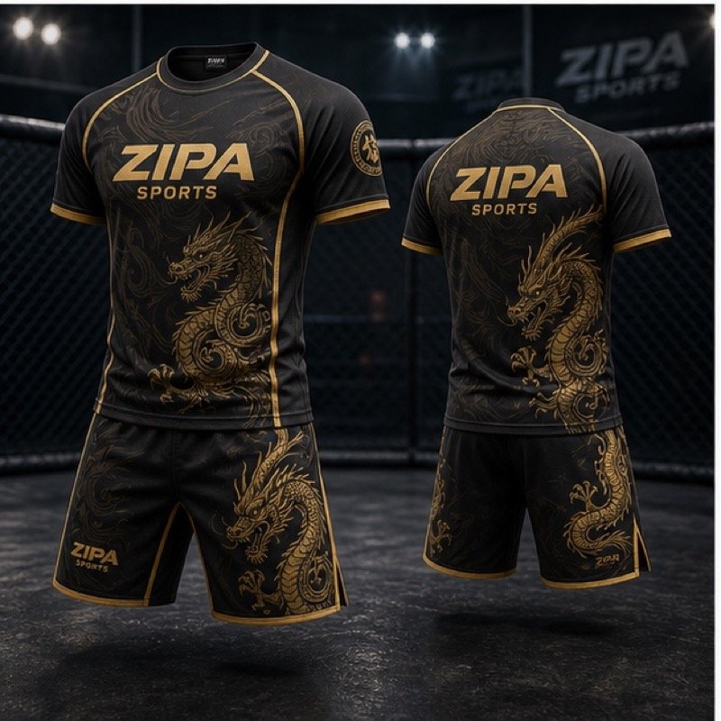 Custom short-sleeve summer kung fu uniform manufactured by ZipaSports