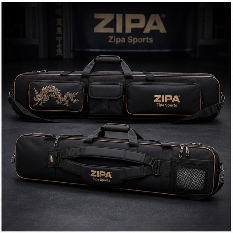 Custom padded kung fu weapon carry bag for swords and staffs by ZipaSports