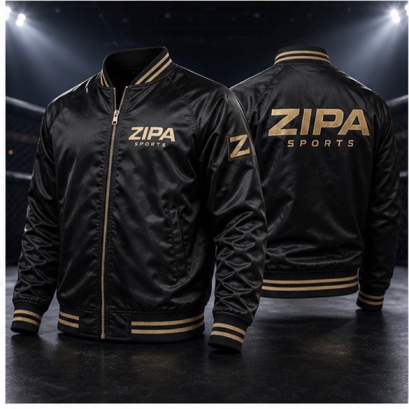 Custom MMA cornerman jacket manufactured by ZipaSports