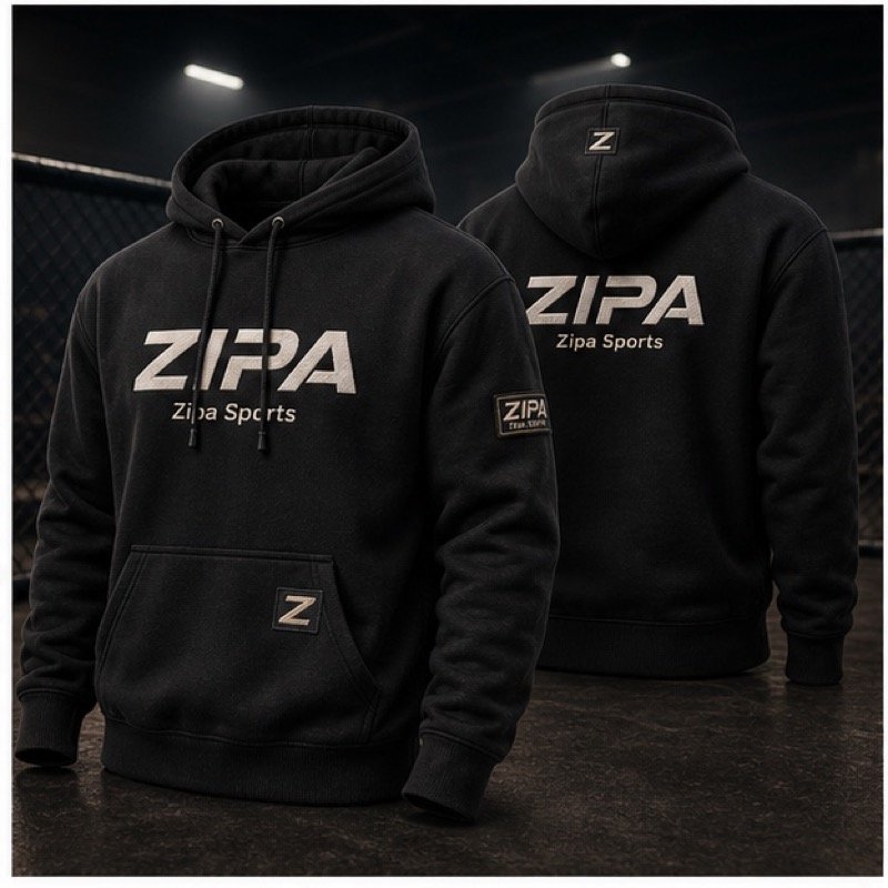 Custom MMA fight camp hoodie manufactured by ZipaSports