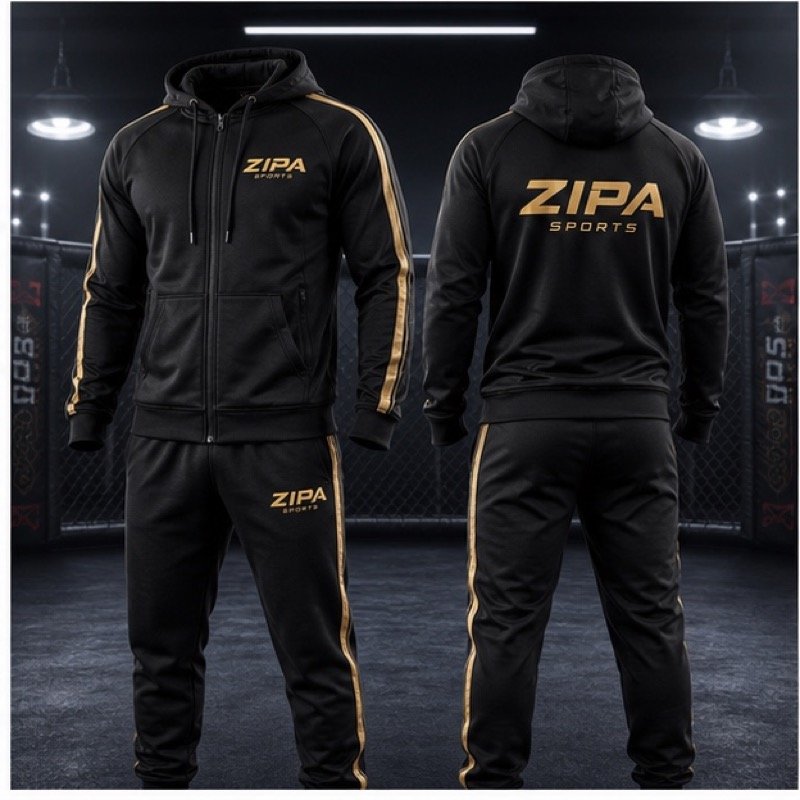 Custom MMA team tracksuit manufactured by ZipaSports