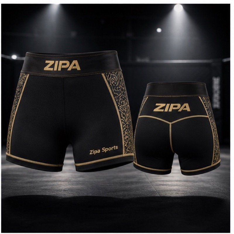 Custom women's MMA fight shorts manufactured by ZipaSports