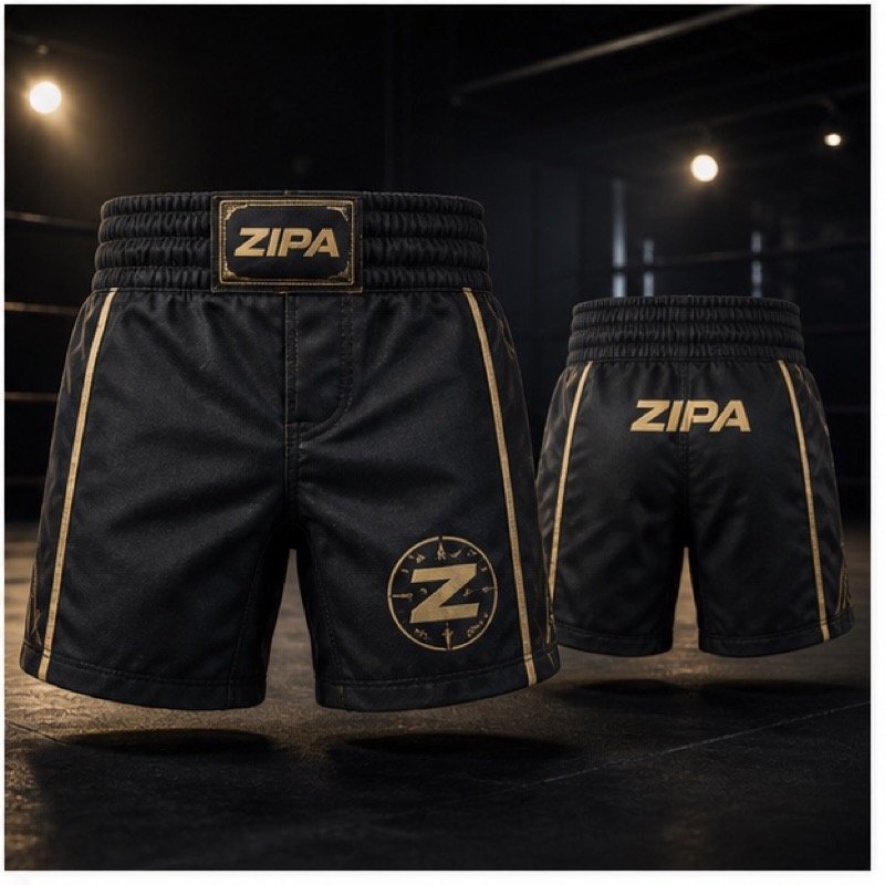 Custom youth MMA fight shorts manufactured by ZipaSports