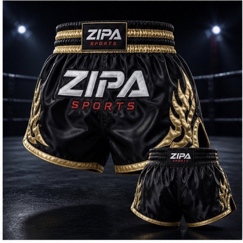 Custom junior Muay Thai shorts manufactured by ZipaSports