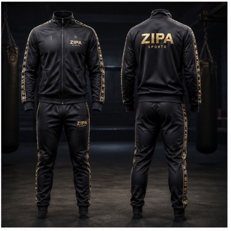 Custom Muay Thai team tracksuit manufactured by ZipaSports