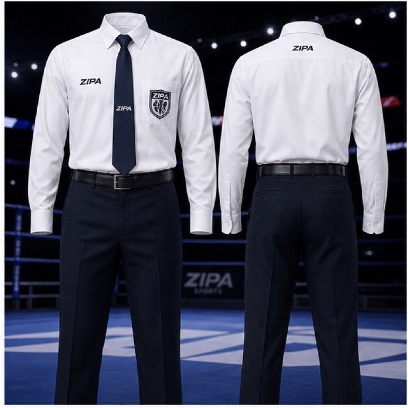 Custom taekwondo referee uniform set manufactured by ZipaSports