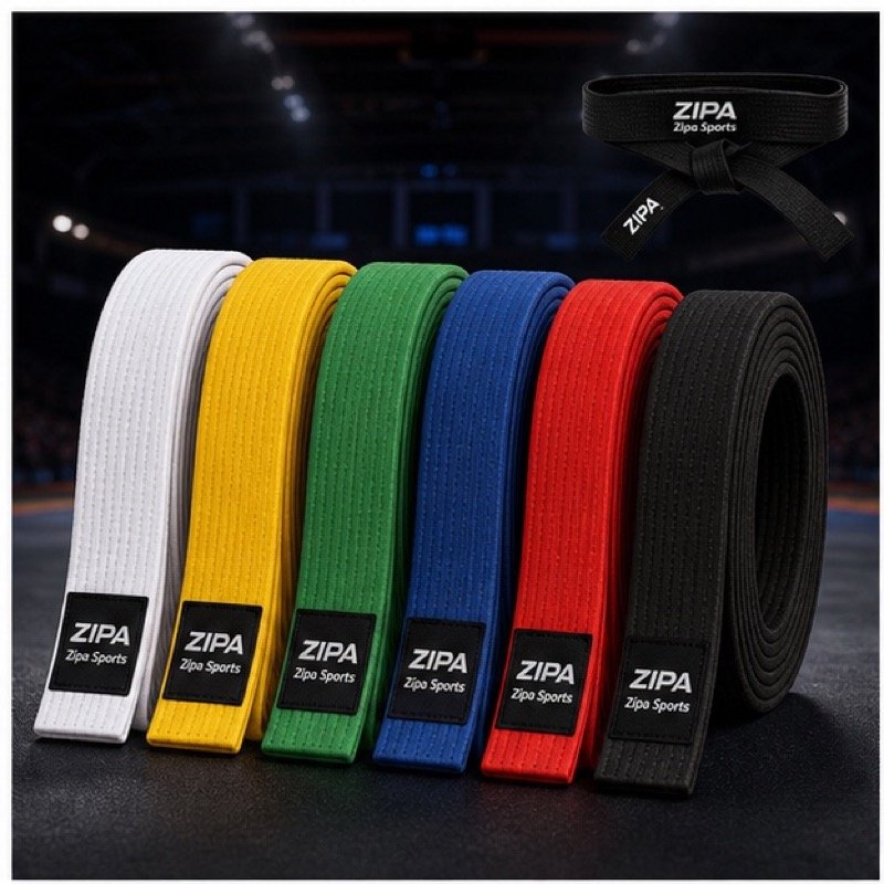 Custom taekwondo grading belts including poom belts by ZipaSports