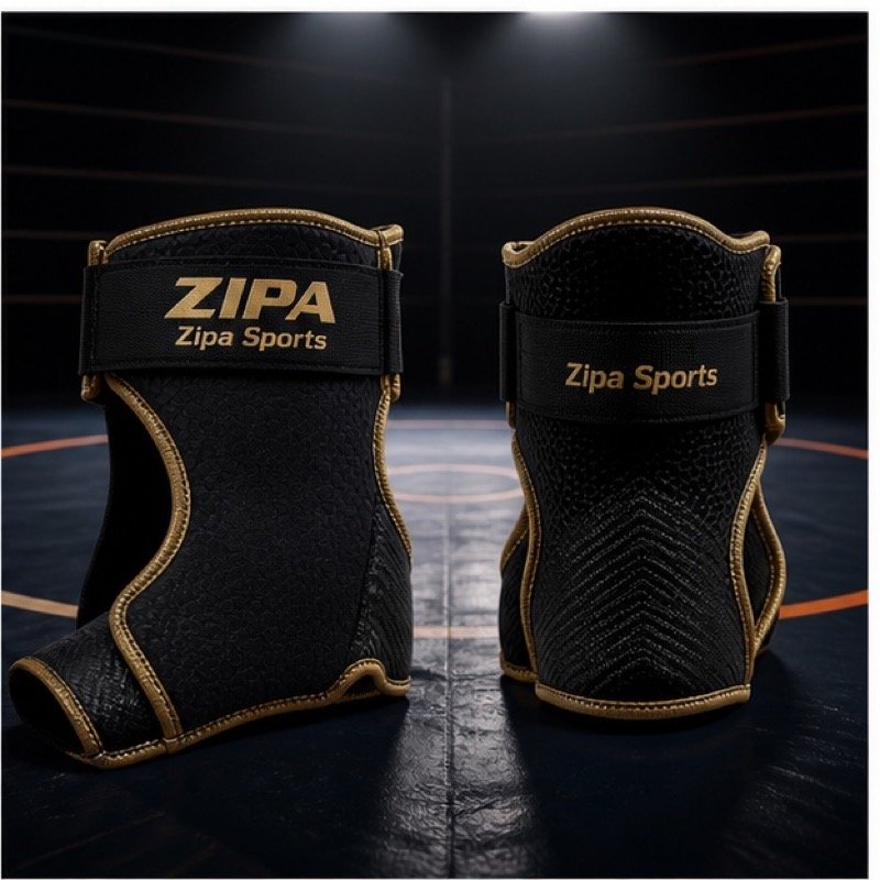 Custom freestyle wrestling ankle bands manufactured by ZipaSports