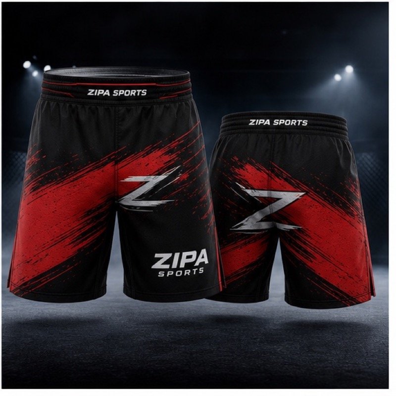 Custom wrestling fight shorts manufactured by ZipaSports