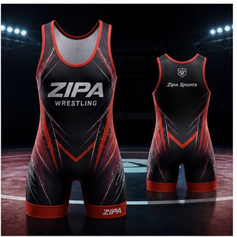 Custom youth wrestling singlet manufactured by ZipaSports