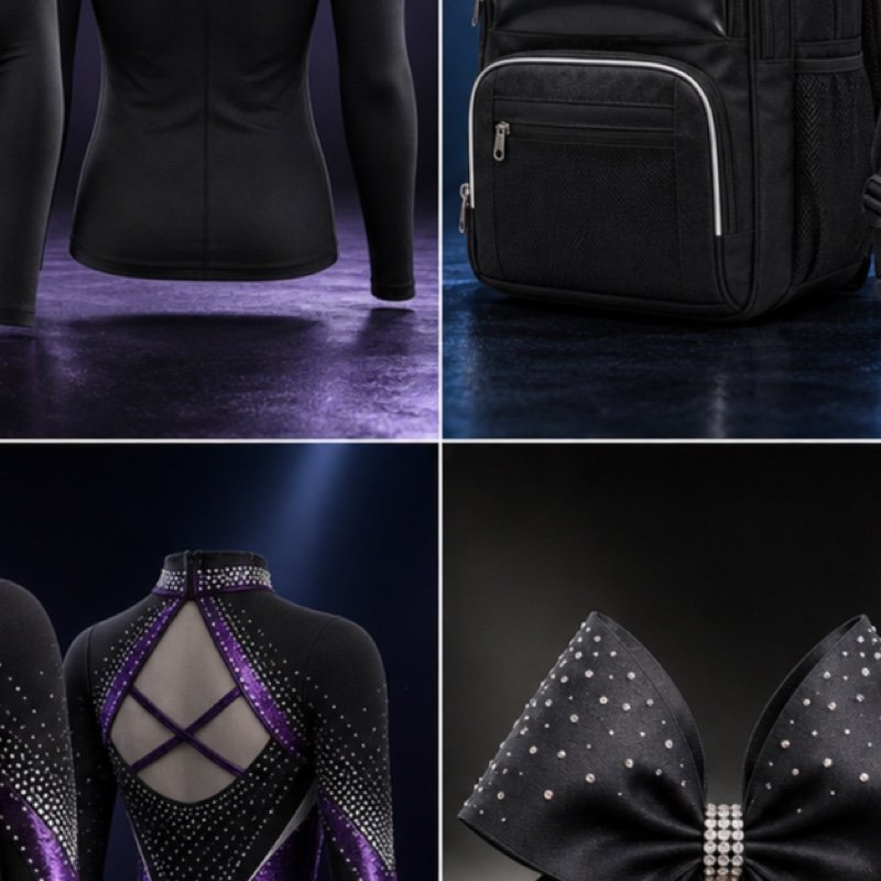 Custom long-sleeve cheer bodyliner in matte nylon-spandex by ZipaSports