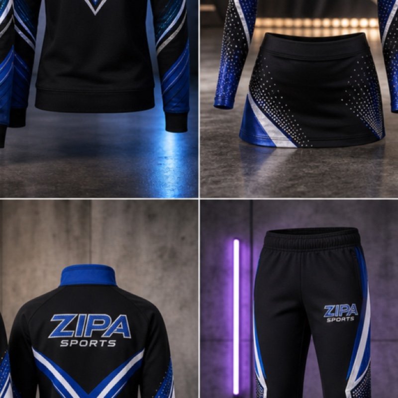 Custom cheer team hoodie manufactured by ZipaSports